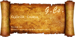 Györök Csaba névjegykártya